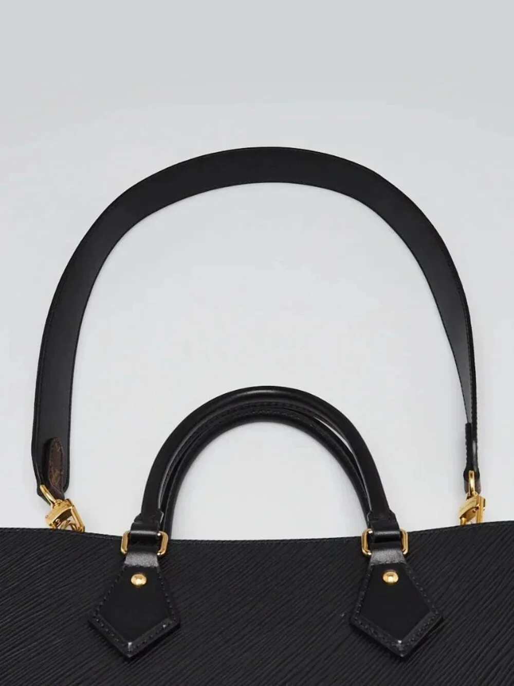 Louis Vuitton Black Epi Leather Sac Plat PM Bag