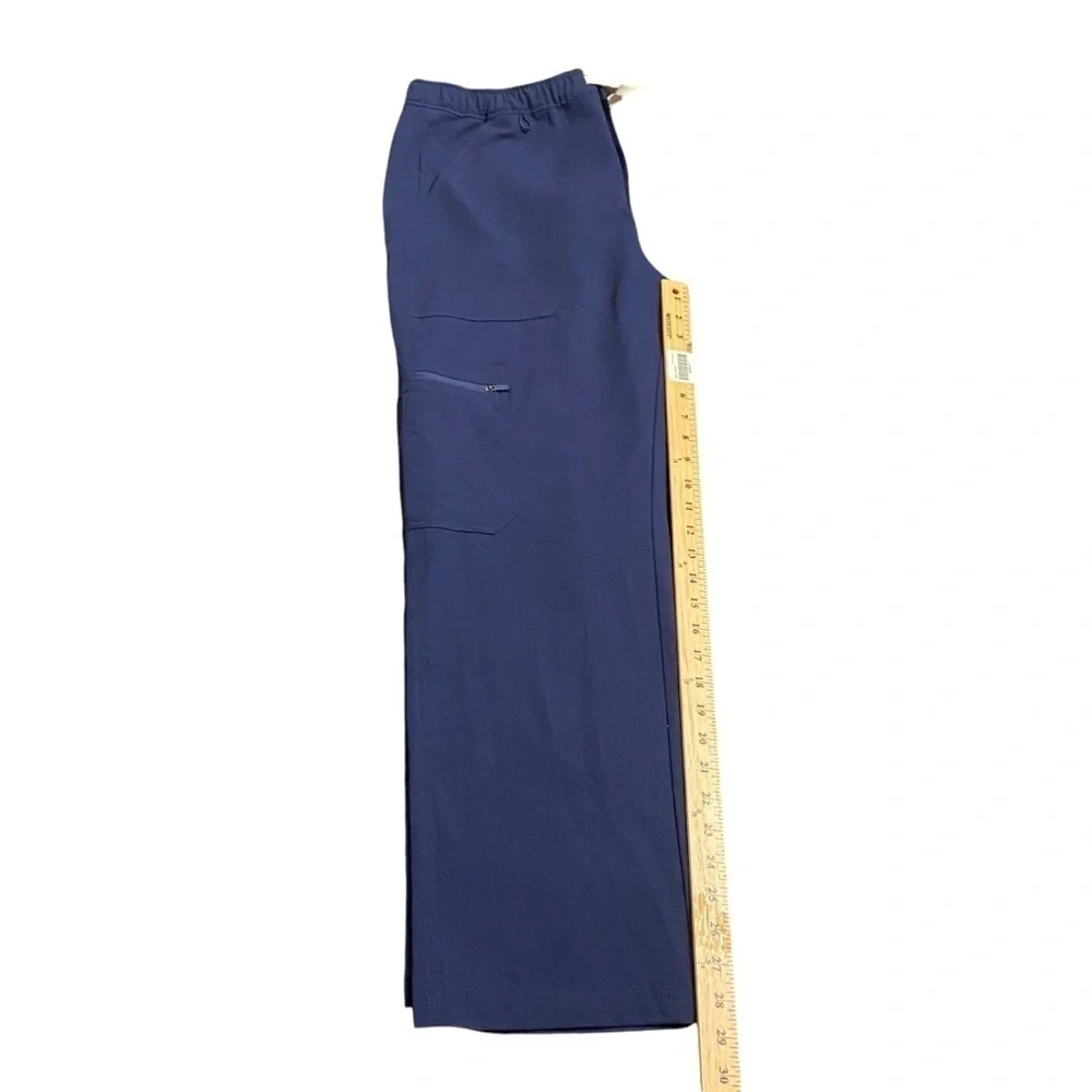 Figs Medical Mens Scrub Pants Navy Blue, Zipper and Button Closure Pockets SZ LS