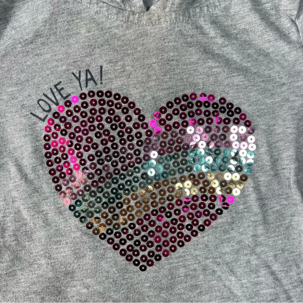 Carter's‎ Sequin Heart Hooded Shirt