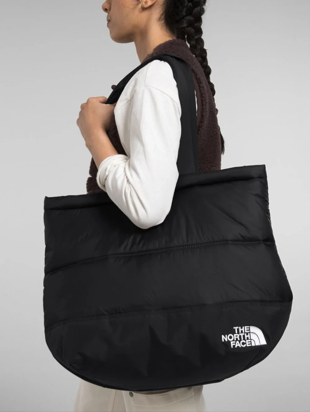 NWT The North Face Nuptse Tote In TNF Black - Unisex Puffer Bag