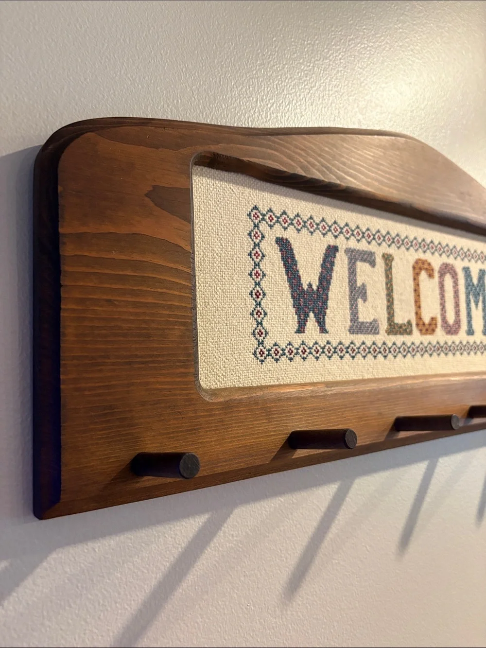 Wood-Framed Cross-Stitch 