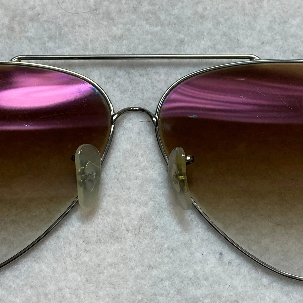 Ray-Ban RB R0101S Aviator Reverse Sunglasses Gunmetal Brown Gradient 62mm