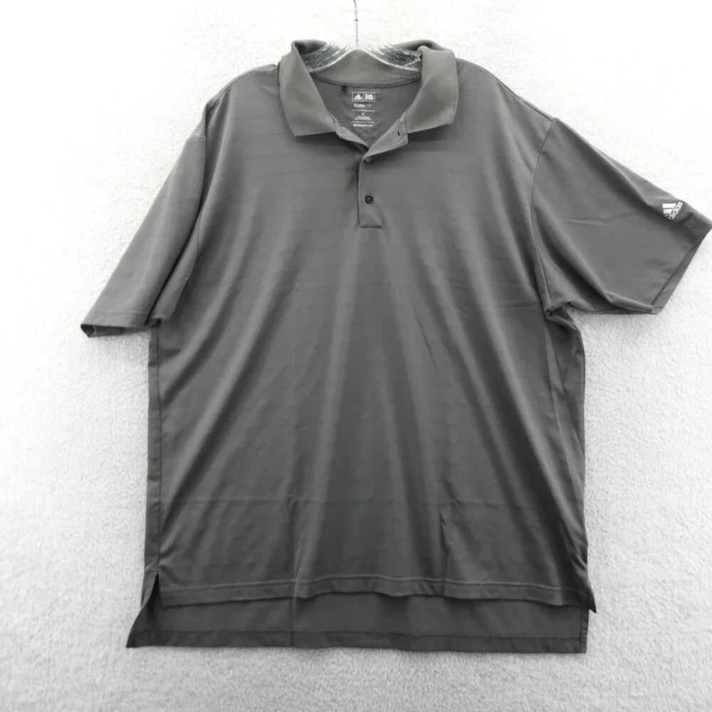 Adidas Climalite Polo Shirt Mens XL Gray Relaxed Fit Collared‎ Tennis Golf New