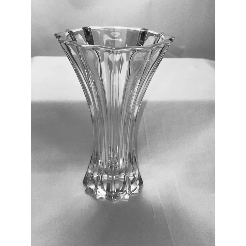 Riedel Accents Vivant Tyrol Crystal Fluted Vase Germany Signed Heavy 7