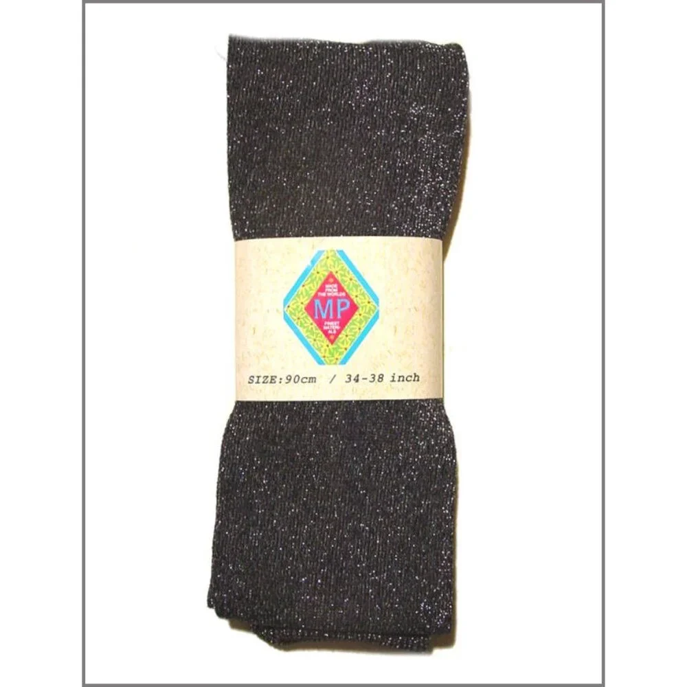 11/12 13/14 NWT MP Denmark Black Sparkly Festive‎ Designer Tween Girls Tights
