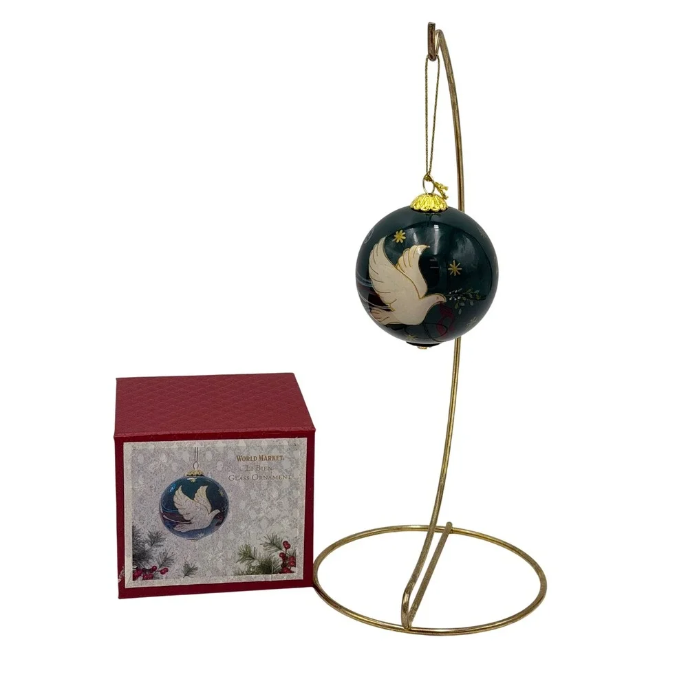 Pier Place World Market Li Bien 2021‎ Peace Dove Ball Christmas Ornament 2in New