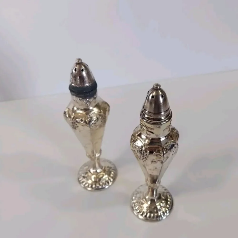 Vintage Trent Silver Plated Grape Vine Design Salt & Pepper Shakers Set of Two