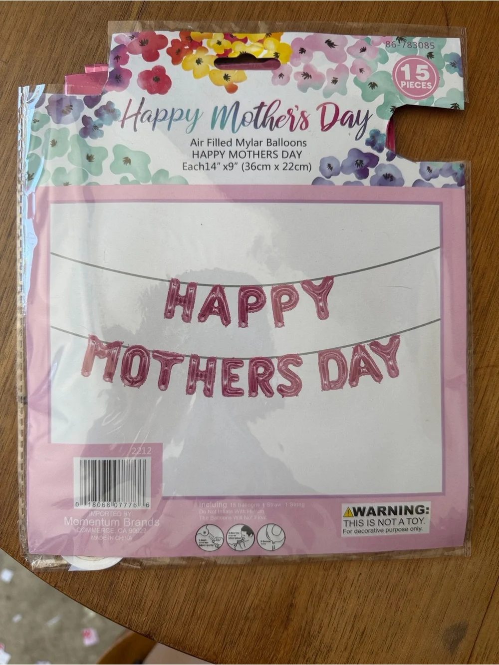 Hobby Lobby festive mylar
