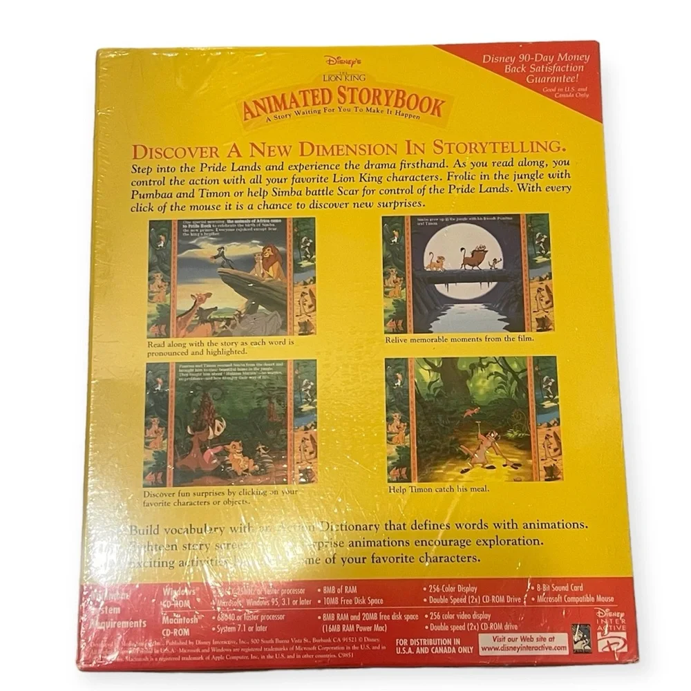 Vintage Disney The Lion King Animated Story Book