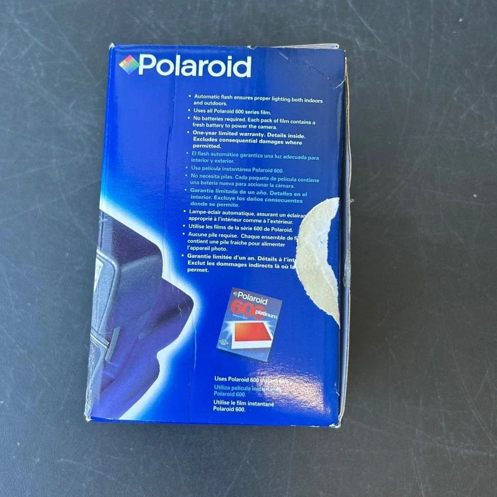 Polaroid 600 OneStep Camera Vintage Y2K Retro Tech Instant Film w Box Manual