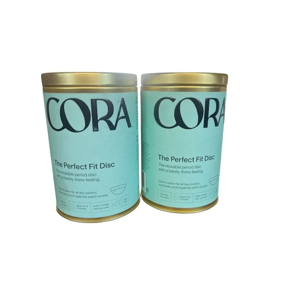 2-Cora Reusable Menstrual Perfect Fit Disc Period Cup - 1ct each