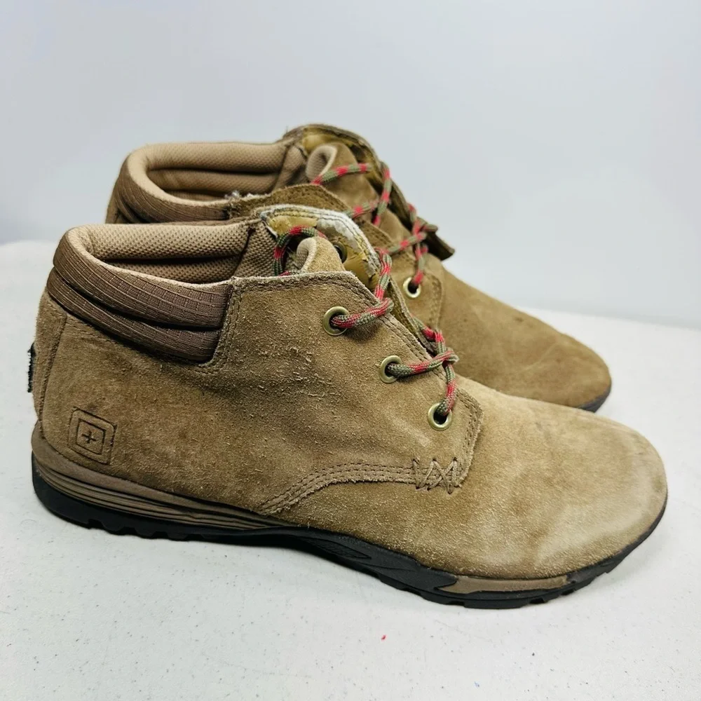 5.11 Pursuit Men's Chukka Boots Size 11 Dark Cayote Suede Tan