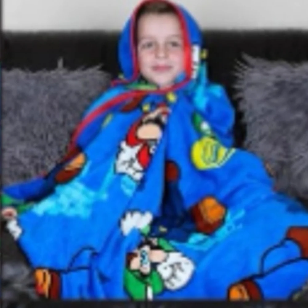 NWT - Super Mario Plush Throw - Sz 50” x 60”