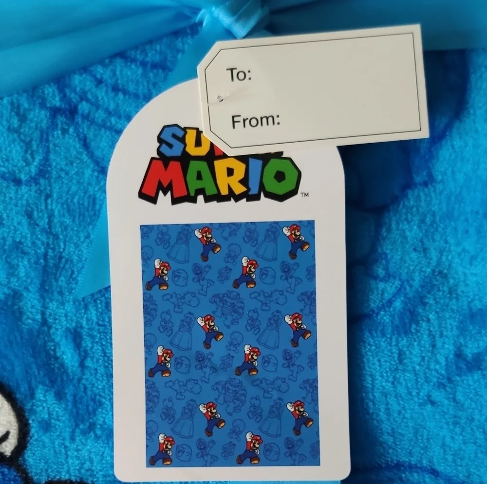 NWT - Super Mario Plush Throw - Sz 50” x 60”