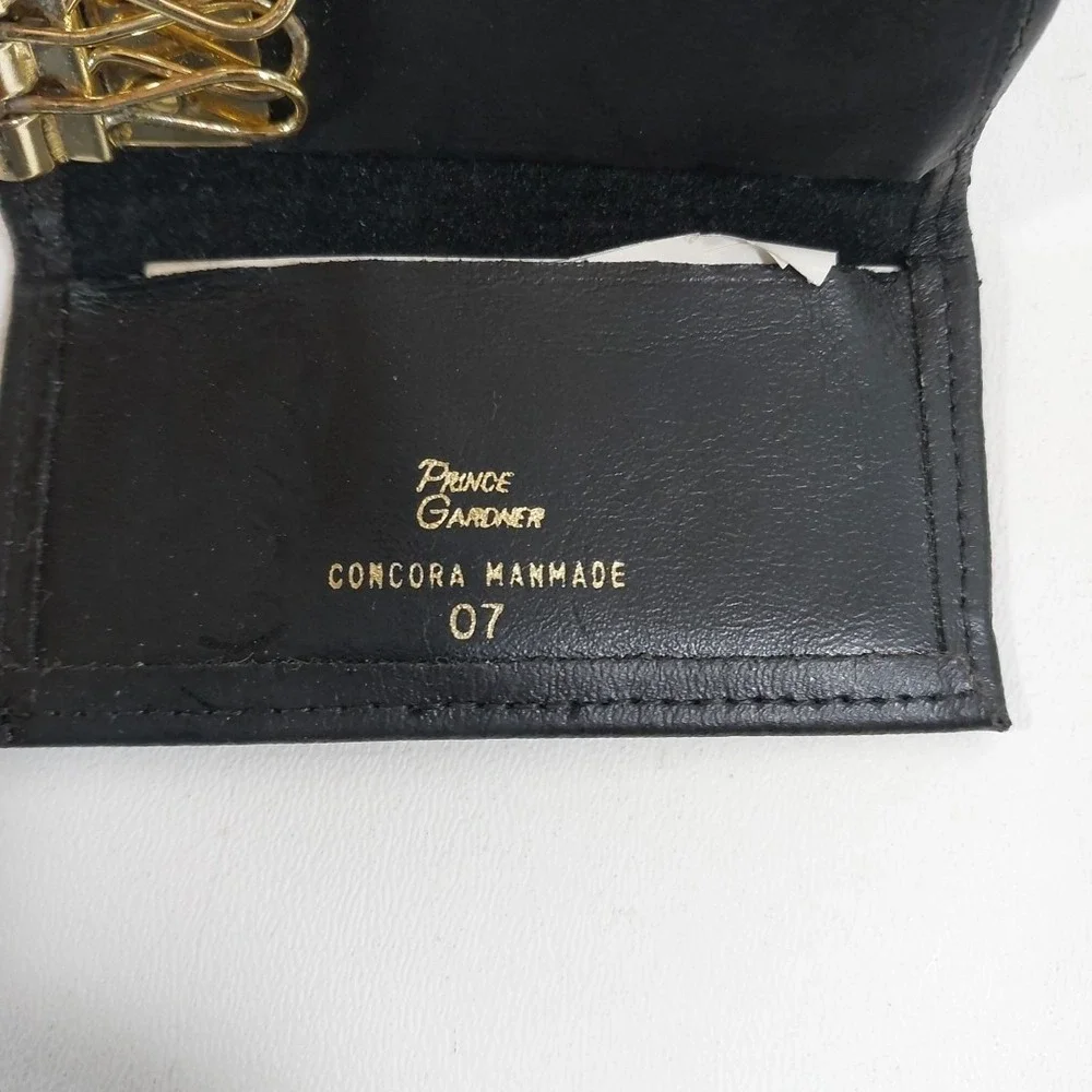 Vintage Prince Gardner Key Holder Black Cowhide Leather Wallet classic‎ 1970's