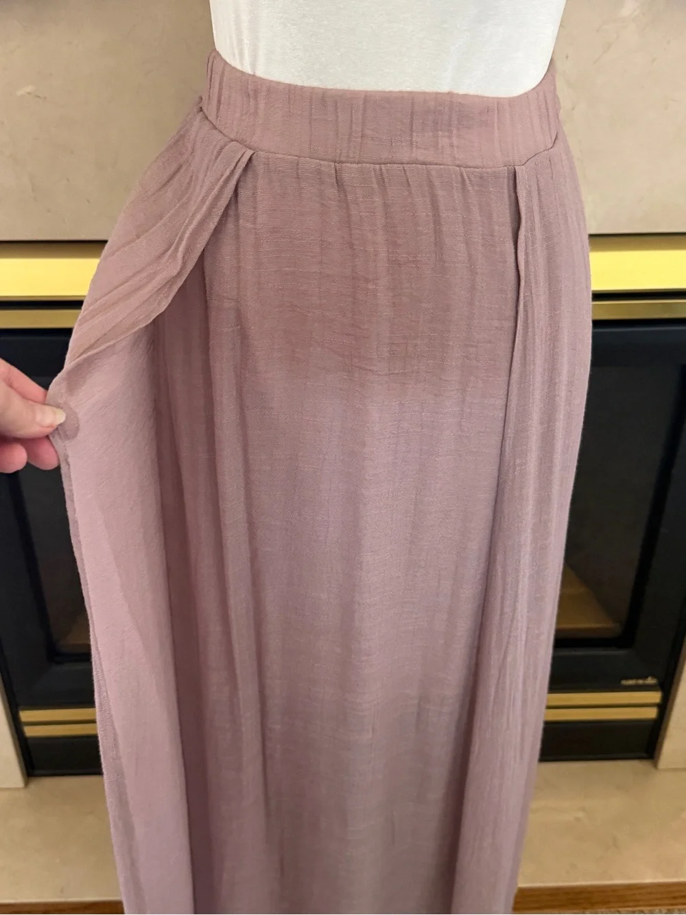 Listicle Mauve Bohemian Maxi Skirt Size Medium