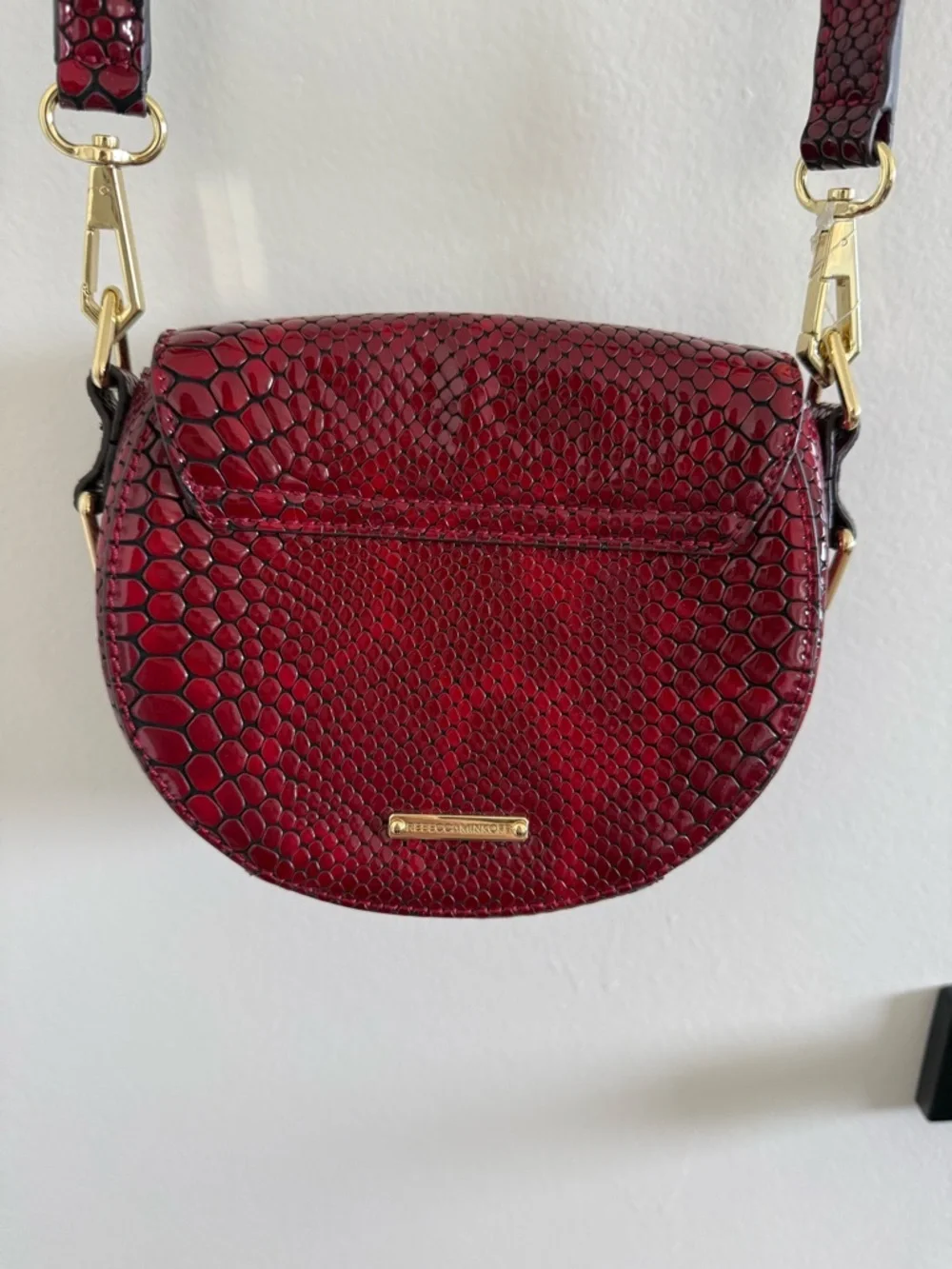 Rebecca Minkoff compact burgundy