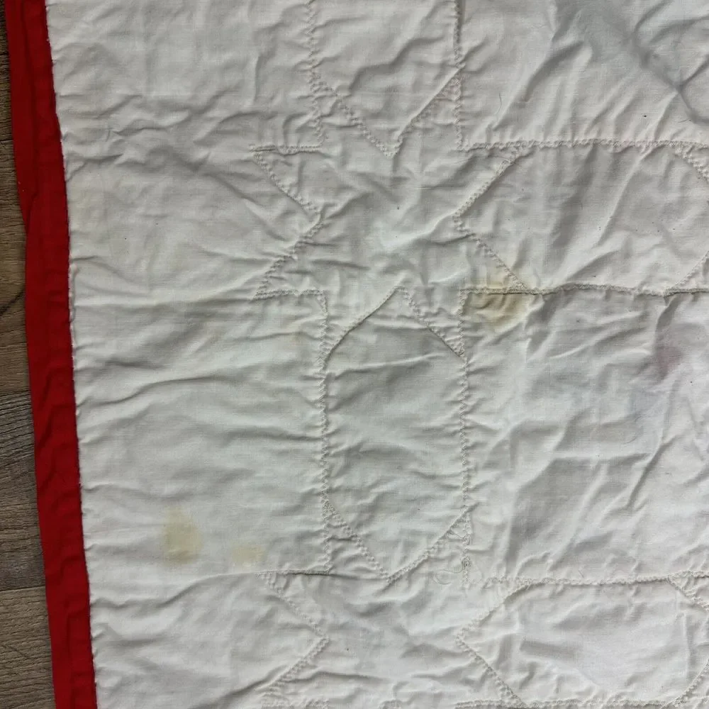 HANDMADE‎ QUILT CHILDREN BEARS FLORAL APPLES PATCHWORK 37x46