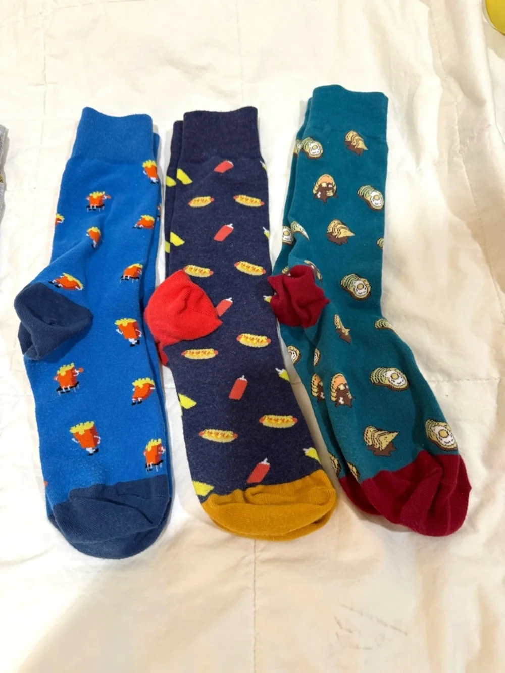 J. Crew Men's Novelty Crew Socks Food Themed New Set of 5