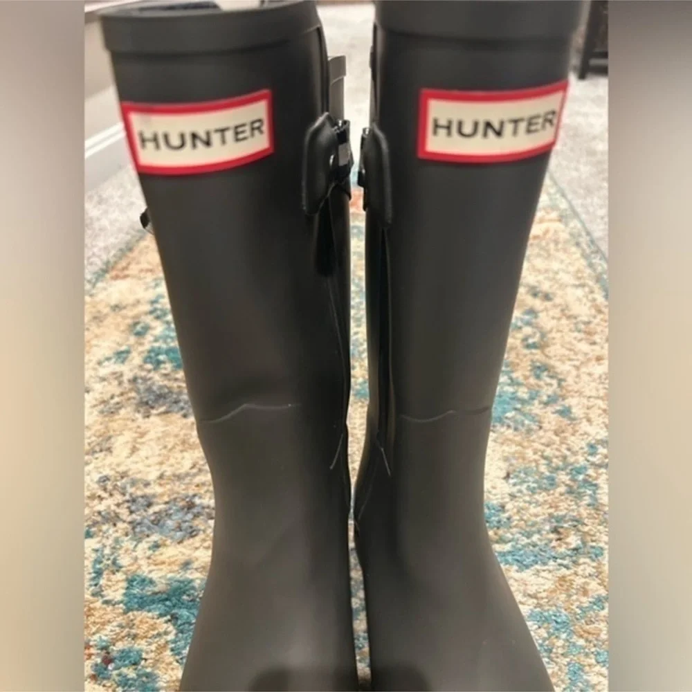 ✨Hunter Dark Gray Rain Boots with Buckle