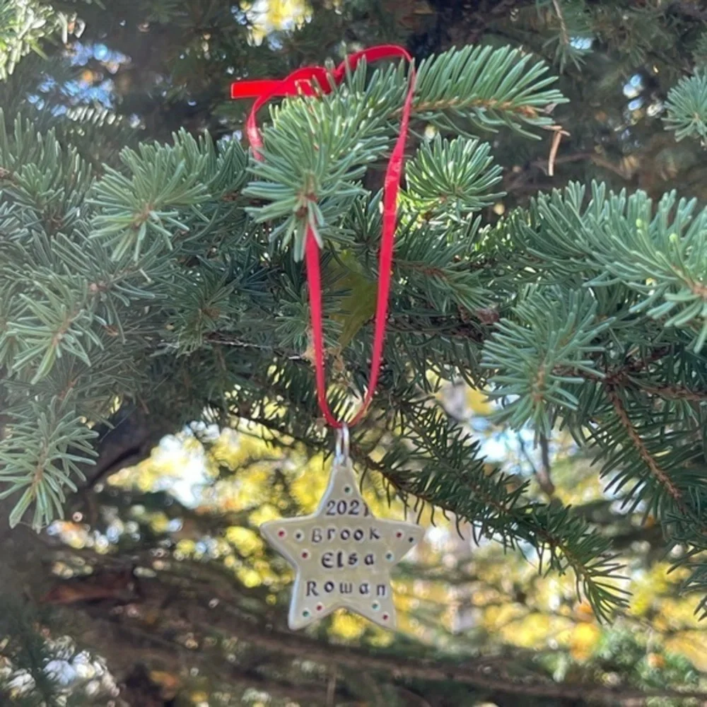 Handmade personalized ornament