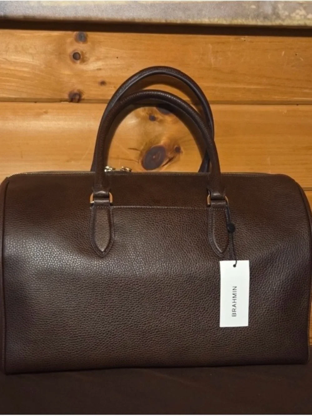 Brahmin Spencer Pebbled Genuine Leather Grain Satchel NWT