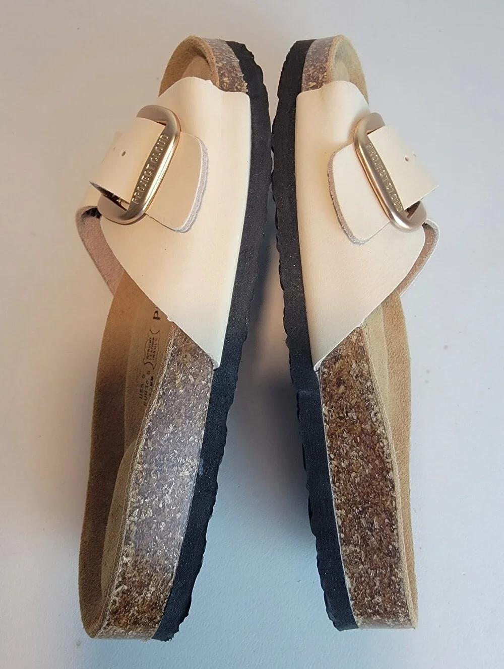 Project Cloud Mykonos Women Sandals Leather Upper & Insole Cream Size 5.5