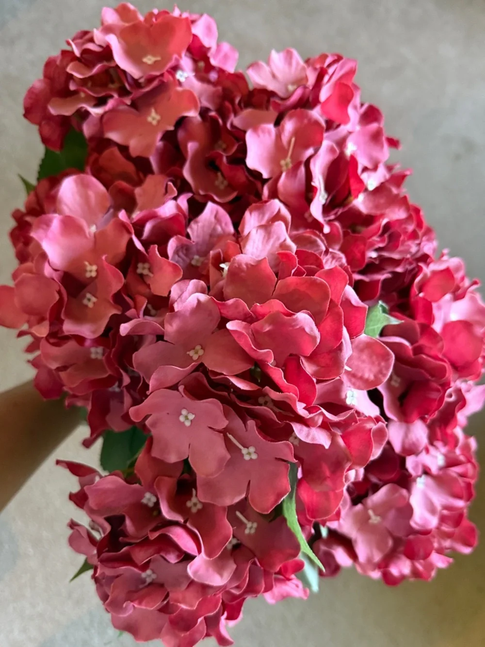 Pink Artificial Hydrangea Stem Bouquet - Home Accents