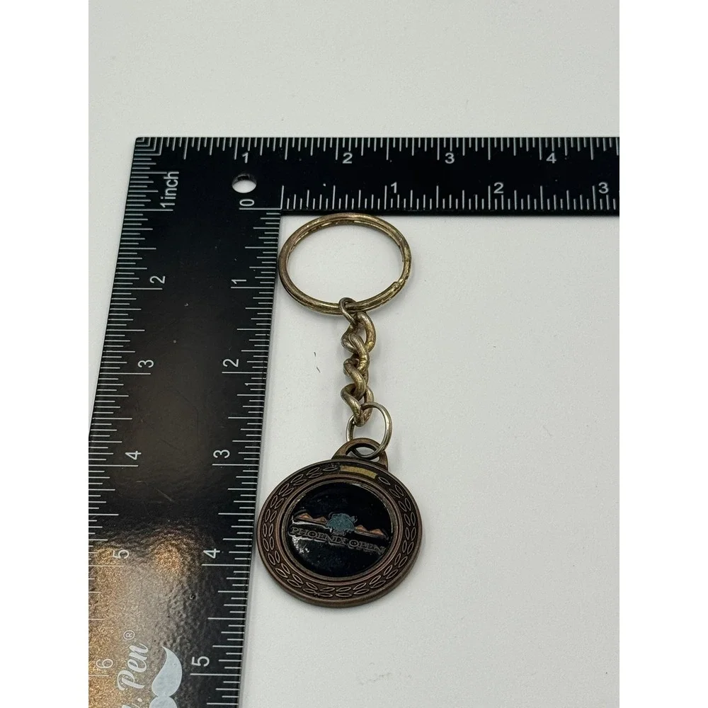 Vintage Phoenix Open Golf Tournament Keychain Bronze‎ Thunderbird Logo Souvenir
