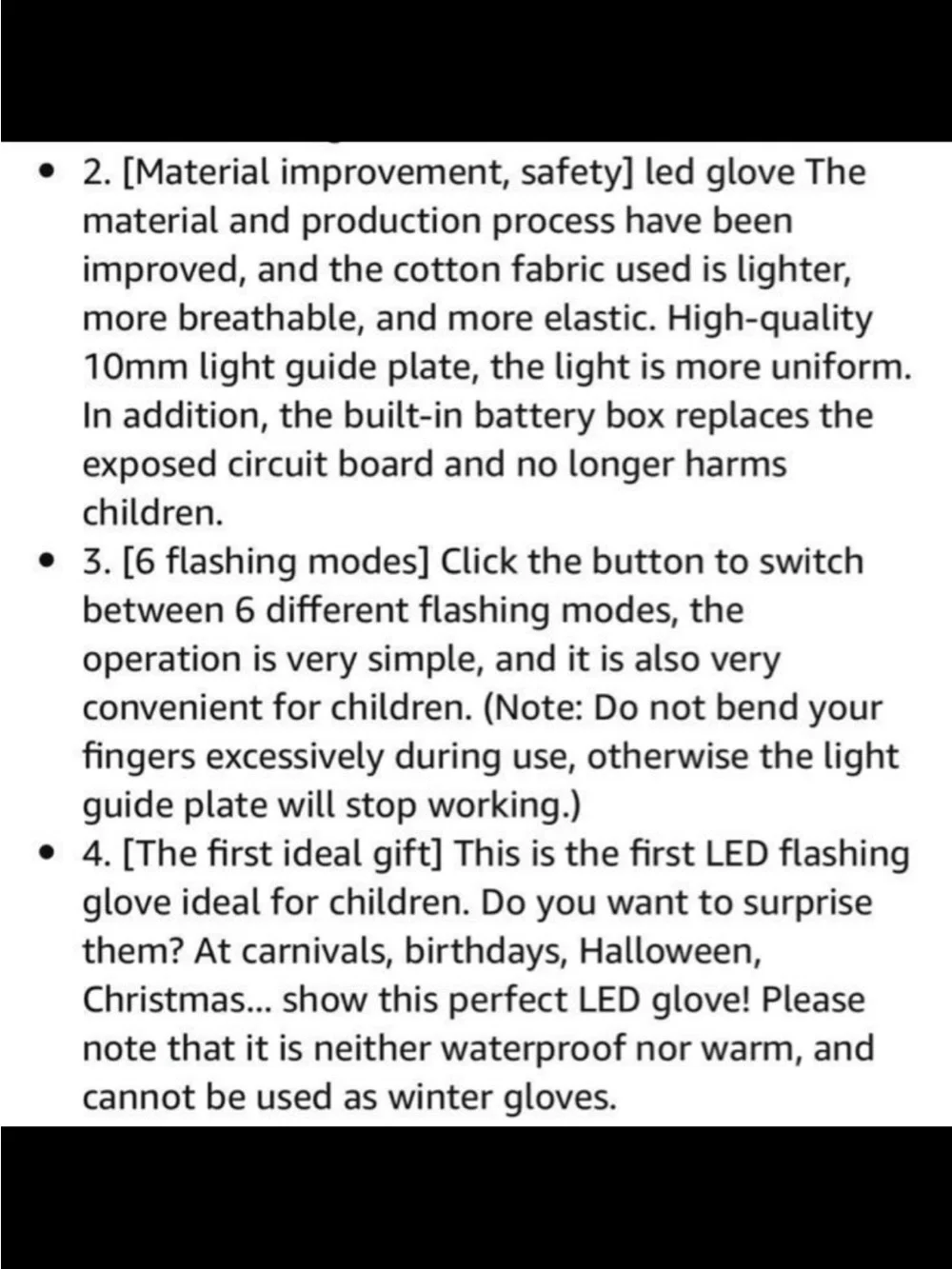 LED Light-Up Party Gloves - Multicolor