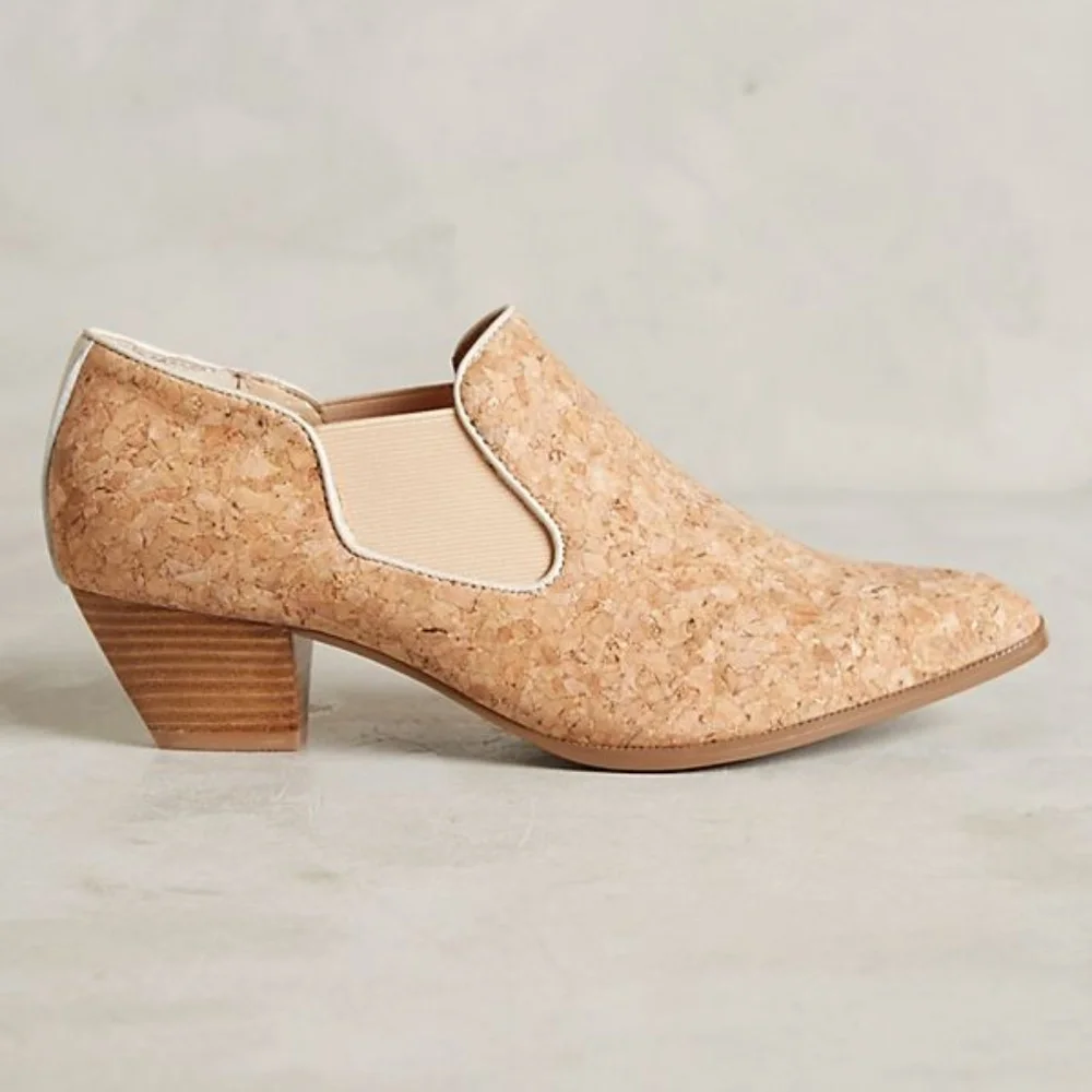 Anthropologie Farylrobin Chelsea Cork Boots