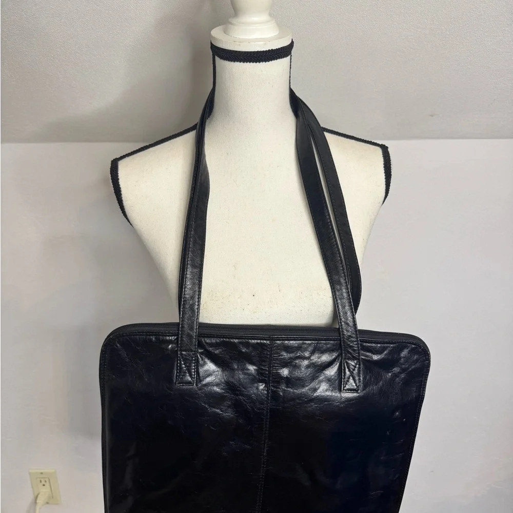 latico Black Leather Laptop Bag