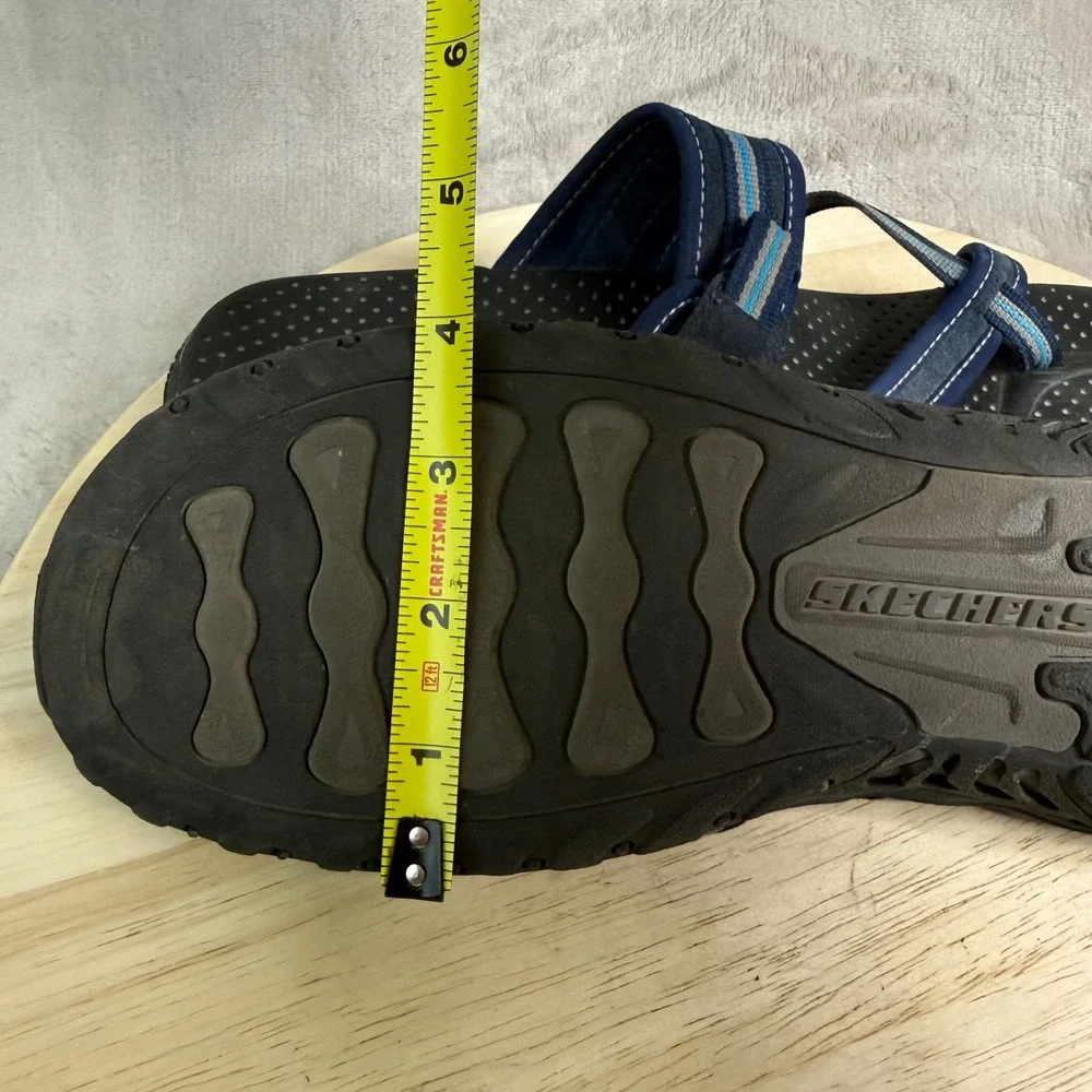 Skechers Outdoor Lifestyle Womens Navy Blue Strappy Thong Sandals Size 10