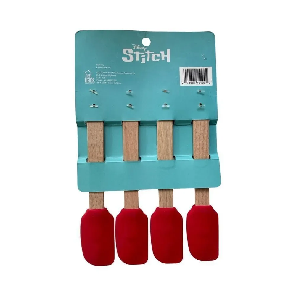 Disney Stitch 4pk Spatula Set Christmas Santa “Scrump Lights Holidays” NWT