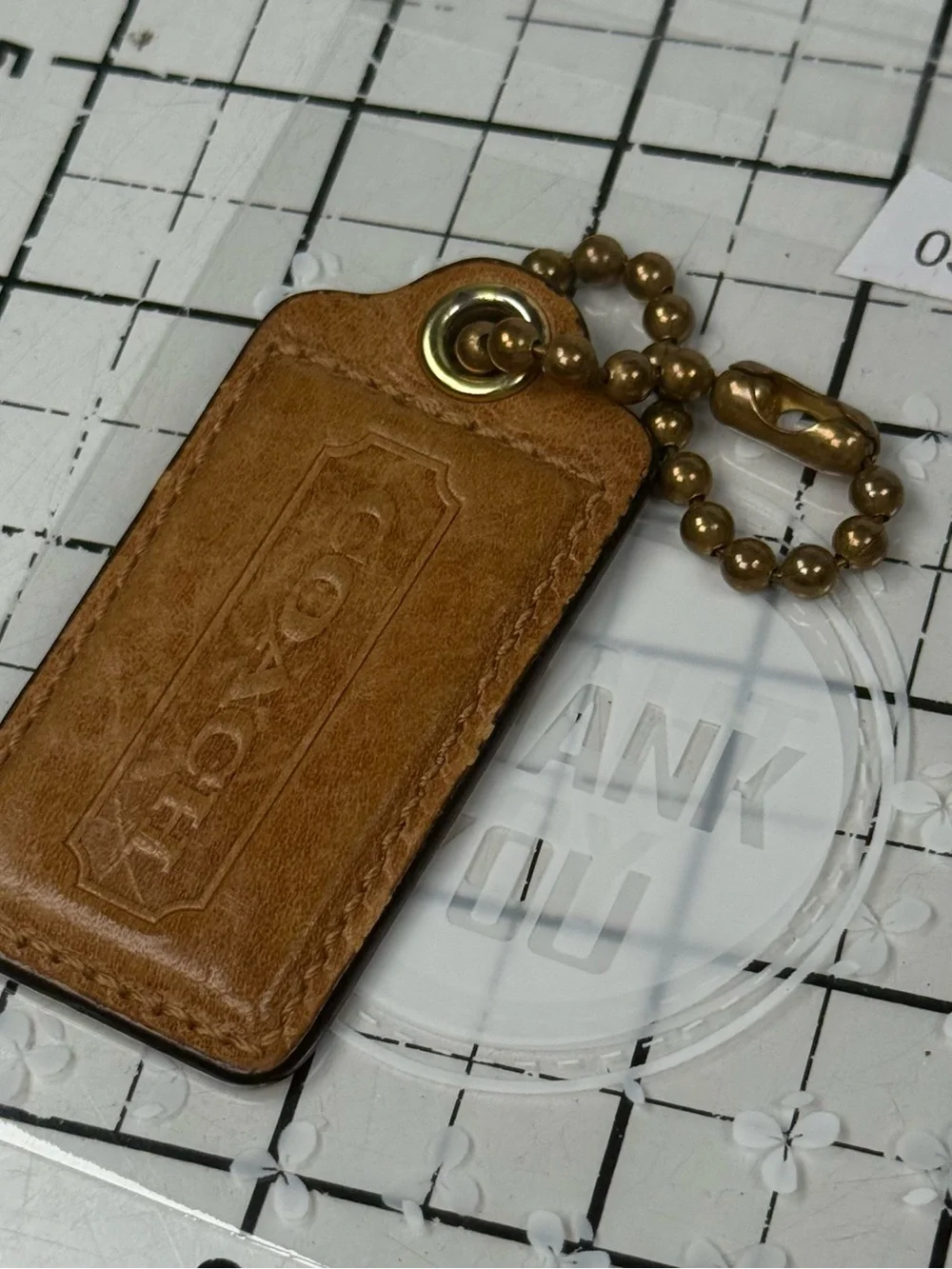 Coach leather key