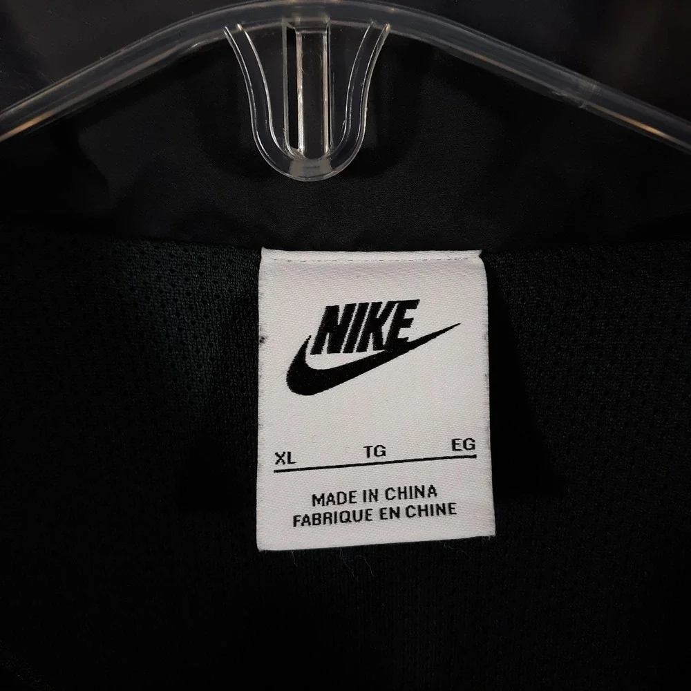 Nike Air Jacket Kids Size XL Black Sherpa Fleece 1/2 Zip Pullover Quilted Anorak
