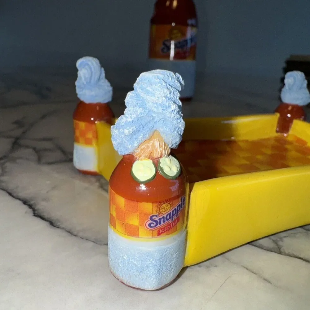 Vintage Y2K Snapple Iced Tea SOAP DISH & Toothbrush Holder Bath Set Dorm Arizona