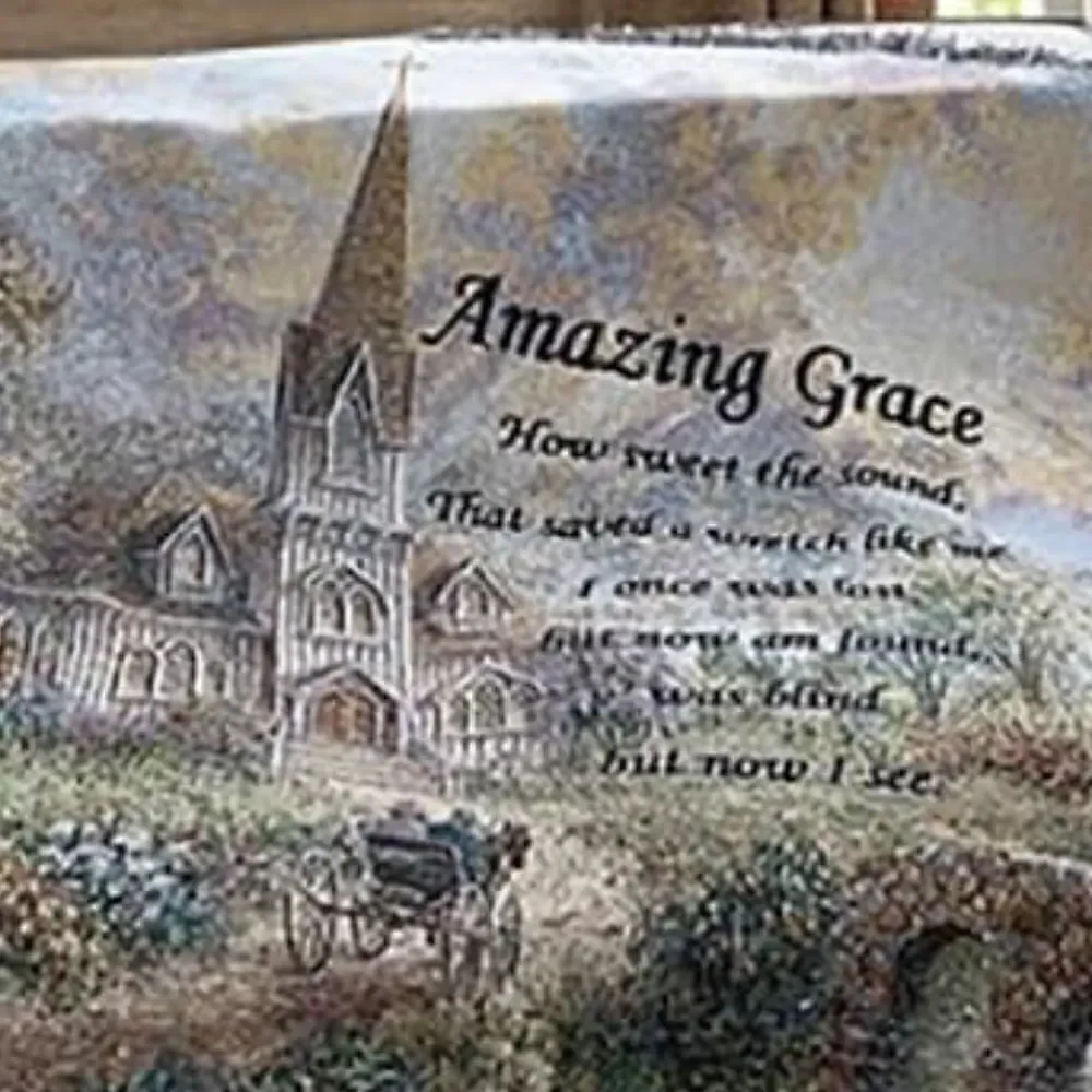 NEW! Beautiful Inspirational Amazing Grace Tapestry Woven Throw Blanket Country