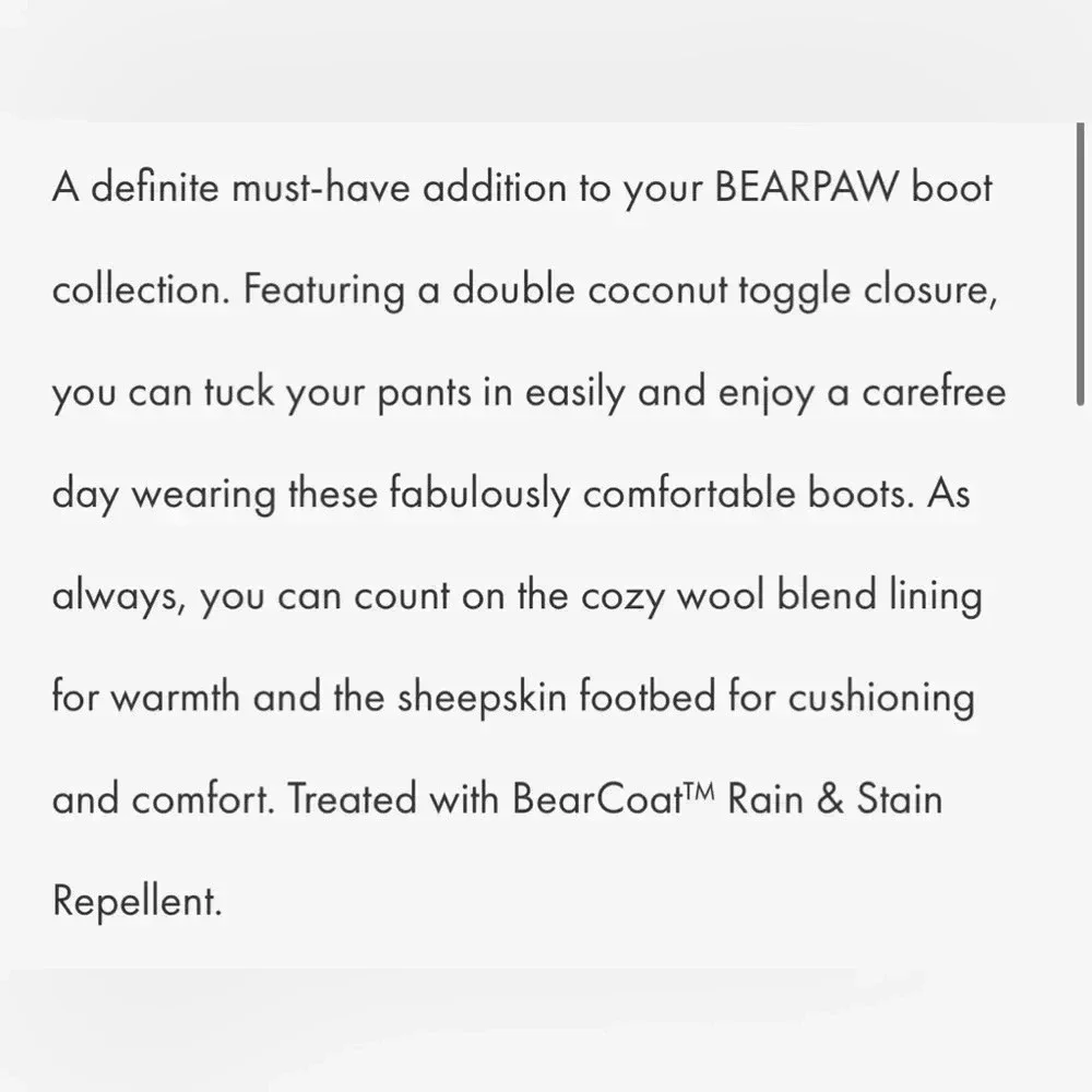 BearPaw box excellent