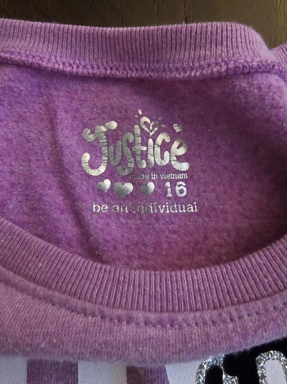 Justice Purple Volleyball Graphic Sweatshirt