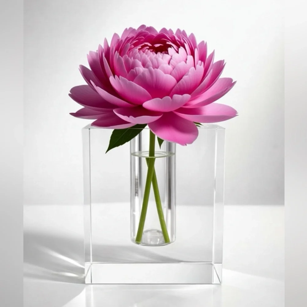 POST MODERN MINIMALIST‎ CUT CRYSAL BUD-VASE MID-CENTURY MODERN ART DECO REGENCY