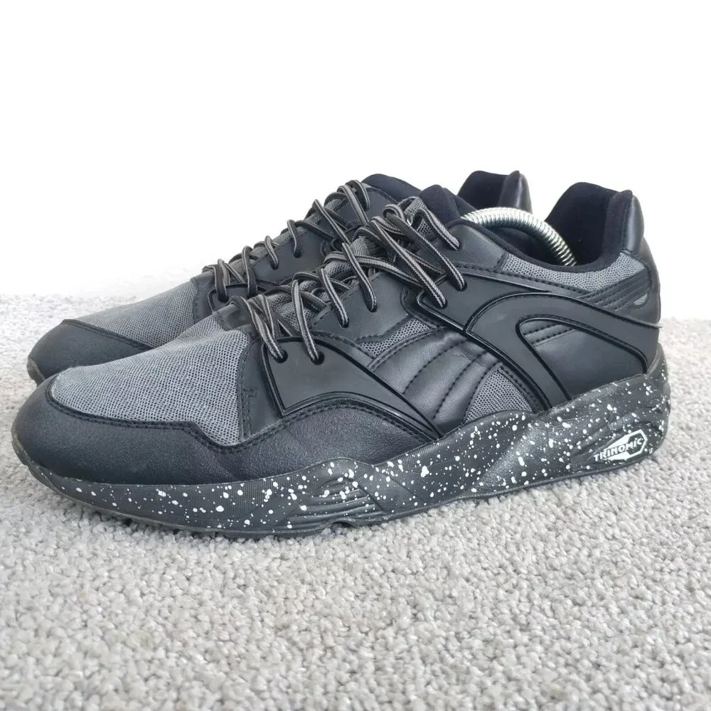 Puma Blaze Tech Mens Size 9.5 Athletic Shoes Black Sneakers Lace Up 361340 02