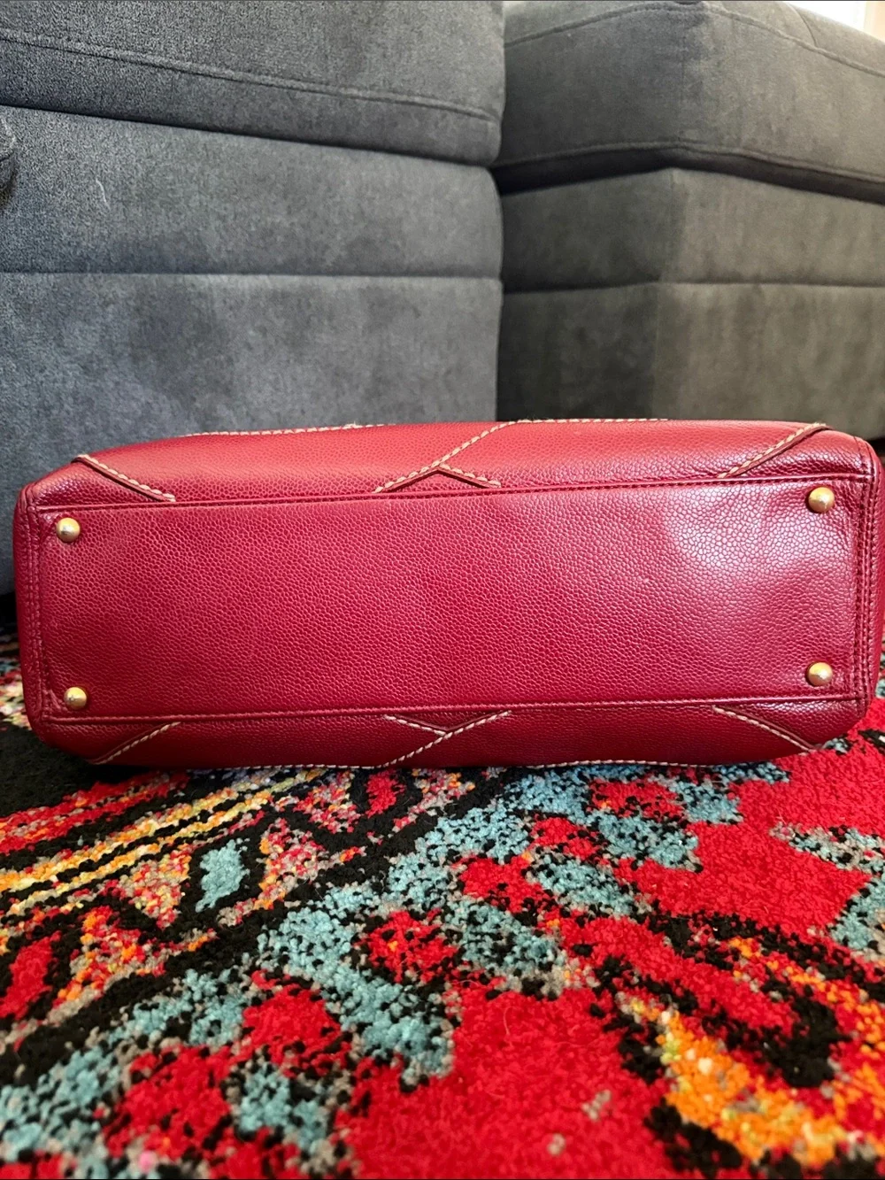 Chanel Red Caviar Small CC Tote series 9. Bag only
