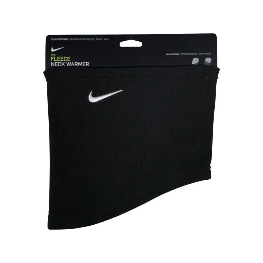 Nike Fleece Neck Gaiter Warmer Black Unisex - New With Tags Swoosh Logo