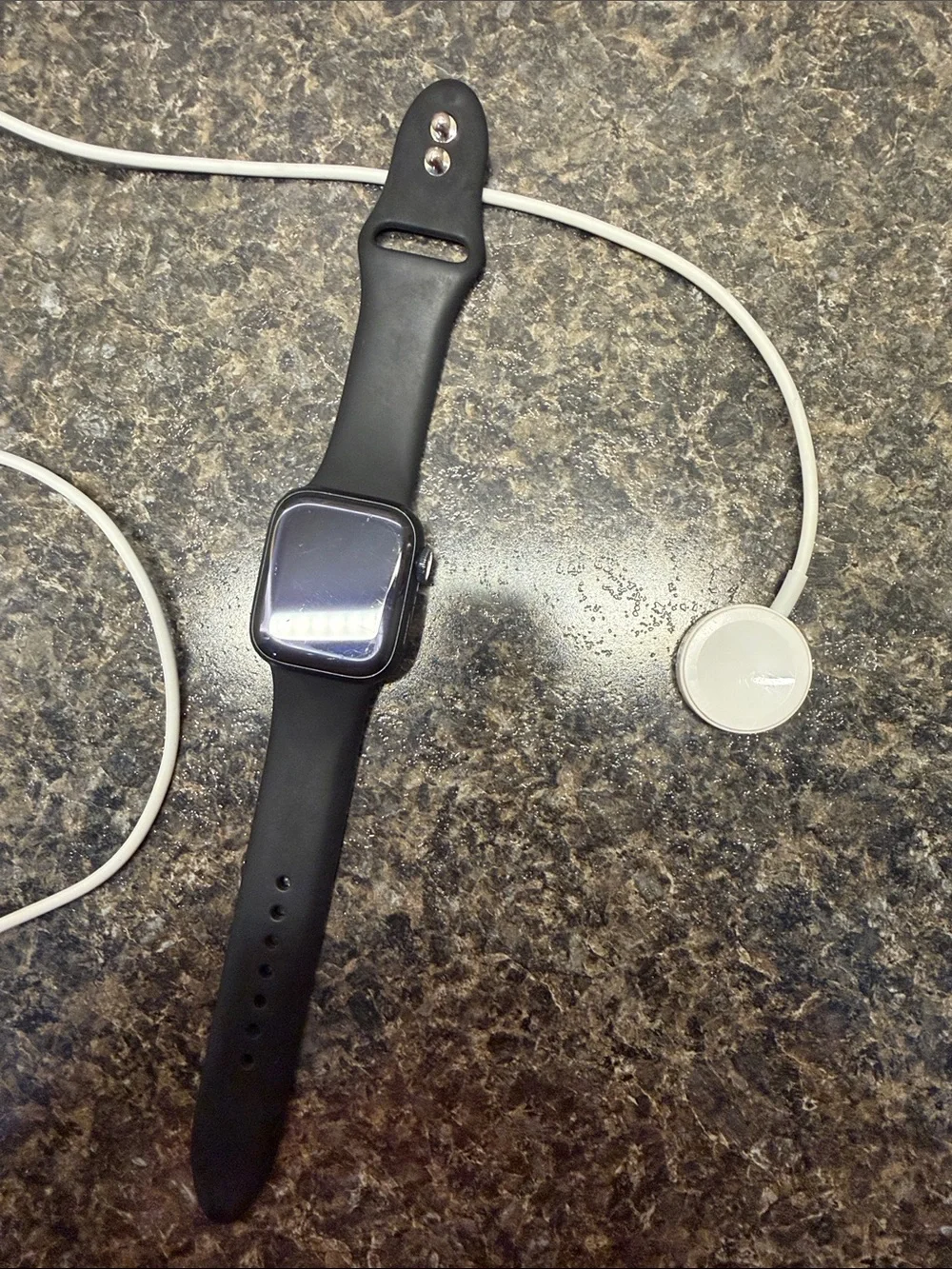 Apple Watch Series 8, Black, 41mm, GPS Smartwatch with Black Silicone Band