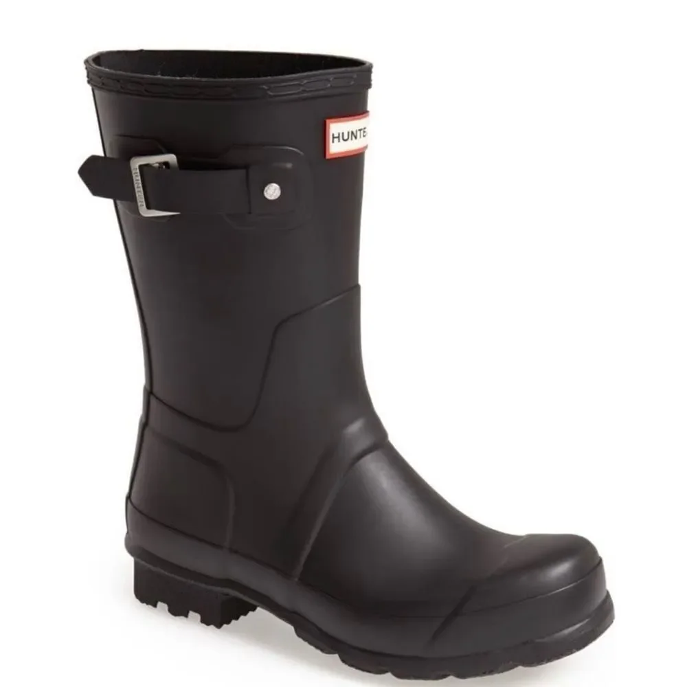 HUNTER Original Short Waterproof Rain Boot, Rubber Black, Size 13,‎ NWT