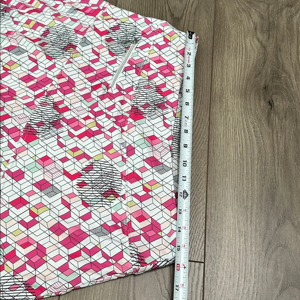 GG Blue High Rise Flounce Golf Skirt Skort Geometric Pink White Size‎ Large