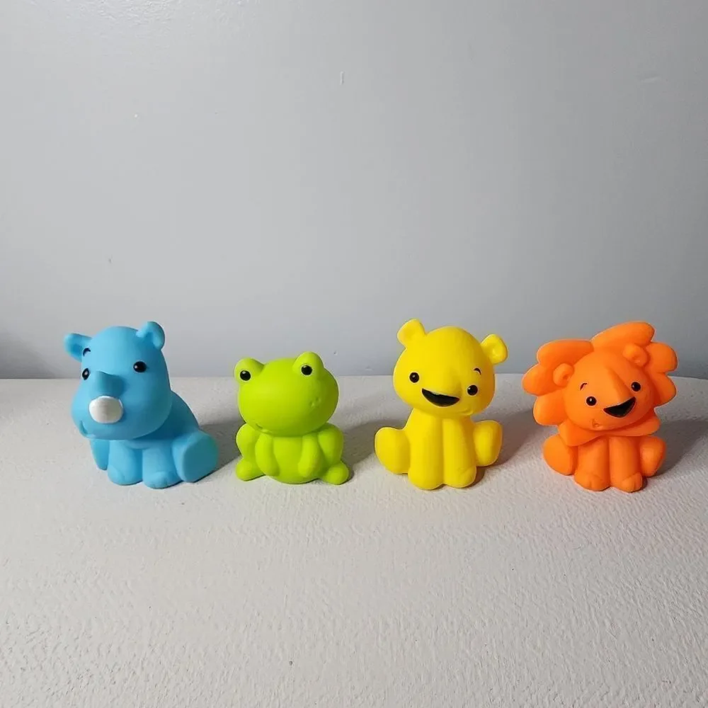 Infantino Rubber Bath Tub Toys 4-Animal Lot