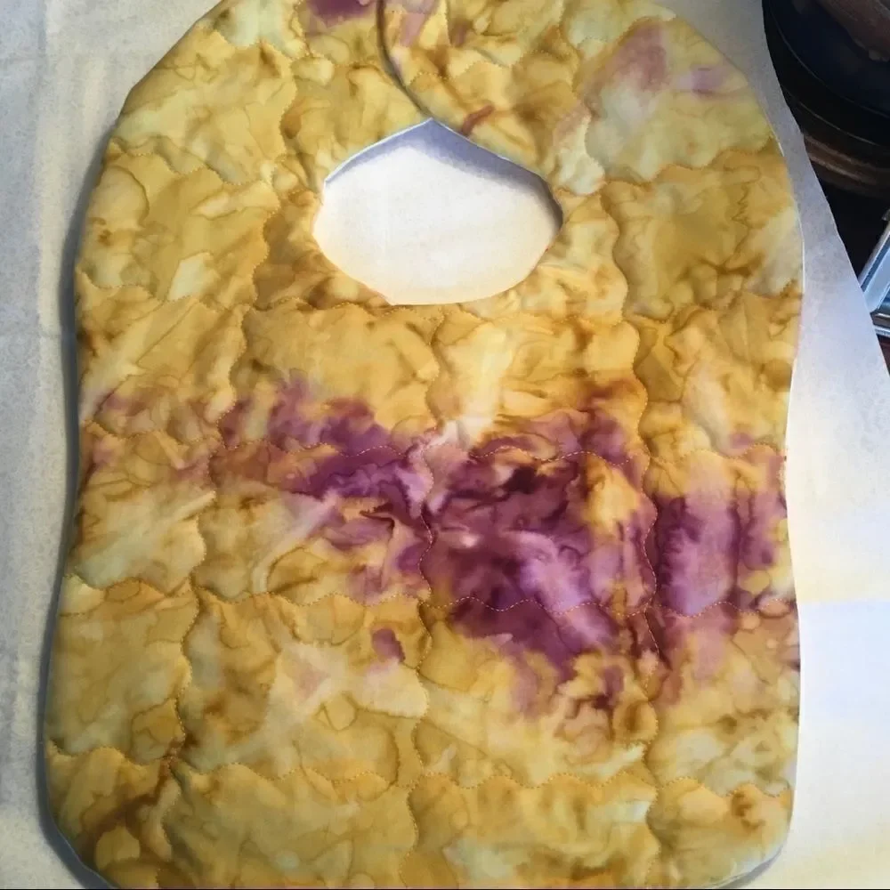3/$25 or $12 ea. NWT Handmade Quilted Reversible Baby Bib.