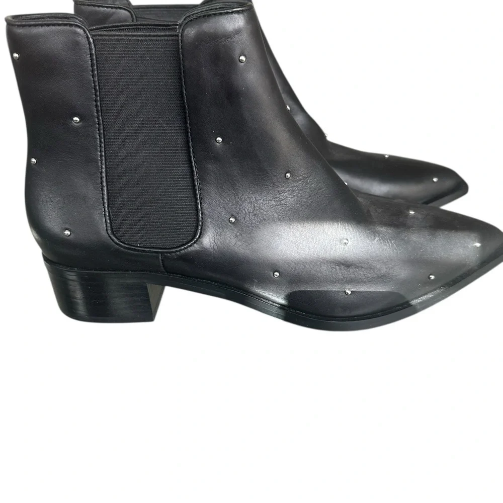 ZARA WOMENS Black Studded Ankle Boots NWOT SIZE‎ 38